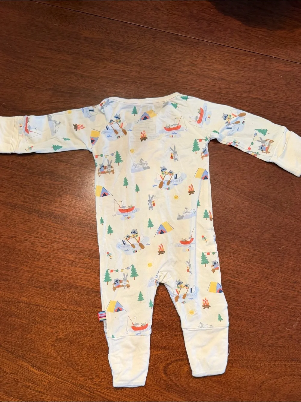 Two-Pack Baby One-Piece Sleepers - Neutral Camping & Patterned Prints